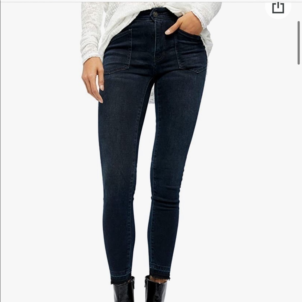 Free People Women's Ivy Mid Rise Skinny Jeans(Bonus Jewelry included ‼️)